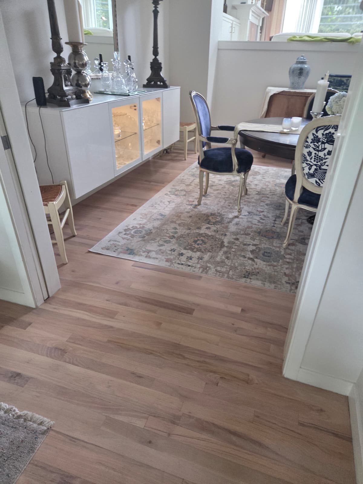 Clean dining room and hardwood floor
